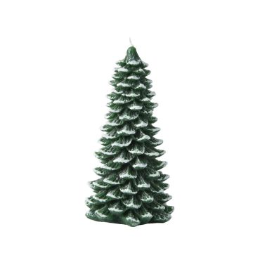 Bougie sapin vert givré H16,5 cm pour décoration de Noël | jourdefete.com Bougie sapin vert givré H16,5 cm pour décoration de Noël | jourdefete.com