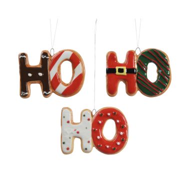 Décoration de Noël HO Biscuit Candy Cane suspendue, rouge et blanc, style sucre d’orge | jourdefete.com Décoration de Noël HO Biscuit Candy Cane suspendue, rouge et blanc, style sucre d’orge | jourdefete.com