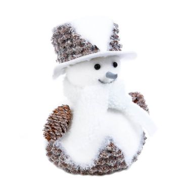 bonhomme de neige avec chapeau polaire de 18 cm | jourdefete.com bonhomme de neige avec chapeau polaire de 18 cm | jourdefete.com