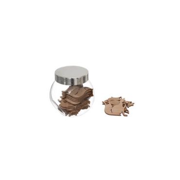 confettis de table en bois pour Noël animaux de la forêt aléatoire | jourdefete.com