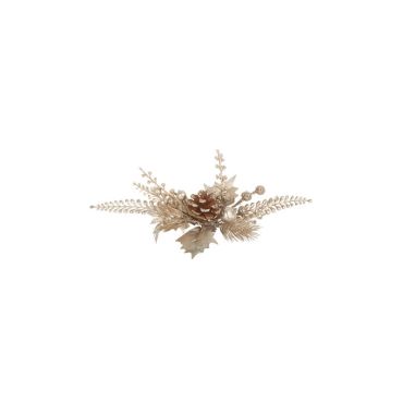 décoration de feuillages et pomme de pin or et à paillettes | jourdefete.com décoration de feuillages et pomme de pin or et à paillettes | jourdefete.com