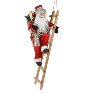pere noel sur echelle avec hotte noel | jourdefete.com pere noel sur echelle avec hotte noel | jourdefete.com