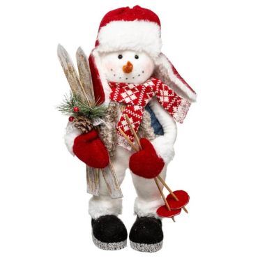 bonhomme de neige avec paire de skis à poser | jourdefete.com bonhomme de neige avec paire de skis à poser | jourdefete.com