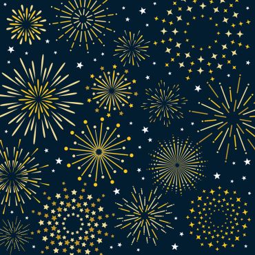 Serviettes cocktail Noël noires avec feux d’artifice dorés | jourdefete.com Serviettes cocktail Noël noires avec feux d’artifice dorés | jourdefete.com