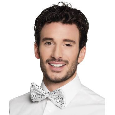 Nœud Papillon à Sequins - Argent | jourdefete.com Nœud Papillon à Sequins - Argent | jourdefete.com