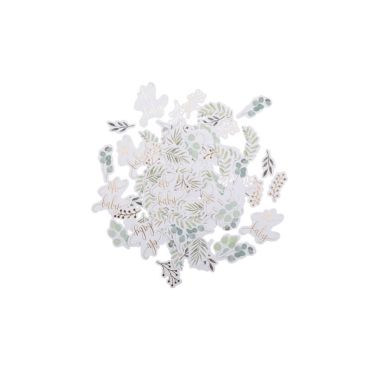 100 confettis de table blancs et verts de la collection oh baby | jourdefete.com 100 confettis de table blancs et verts de la collection oh baby | jourdefete.com