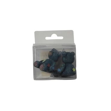 2 oursons décoratifs bleus - 4 cm | jourdefete.com 2 oursons décoratifs bleus - 4 cm | jourdefete.com
