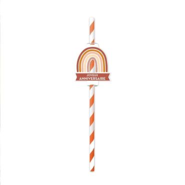 Pack de 12 pailles - Joyeux Anniversaire - Collection Terracotta | jourdefete.com Pack de 12 pailles - Joyeux Anniversaire - Collection Terracotta | jourdefete.com