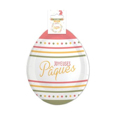 De splendide assiettes de Pâques colorées en forme d'œuf | jourdefete.com