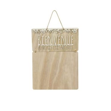 pancarte en bois bienvenue à notre cérémonie pancarte en bois bienvenue à notre cérémonie