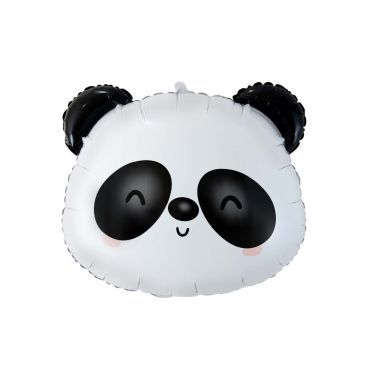 Ballon panda kawaii noir et blanc en forme de tête souriante | jourdefete.com Ballon panda kawaii noir et blanc en forme de tête souriante | jourdefete.com