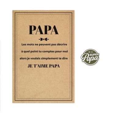 Carte et Pin's - Super Papa Carte et Pin's - Super Papa