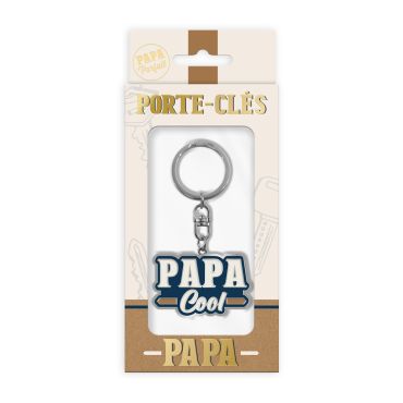 Porte-clés en métal avec inscription “Papa Cool” | jourdefete.com Porte-clés en métal avec inscription “Papa Cool” | jourdefete.com