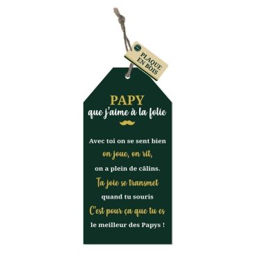 Une joli plaque en bois avec texte affectif à offrir à votre papy | jourdefete.com Une joli plaque en bois avec texte affectif à offrir à votre papy | jourdefete.com