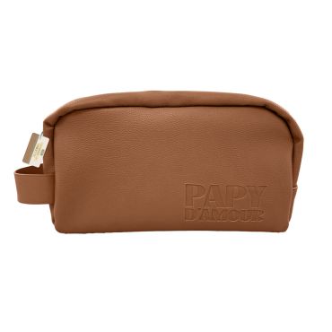 Trousse en simili cuir camel embossée "Papy d’Amour" | jourdefete.com Trousse en simili cuir camel embossée "Papy d’Amour" | jourdefete.com