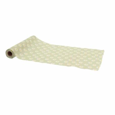 Chemin de table Pâques tissu motif pâquerettes vert amande blanc et jaune 28 cm x 5 m | jourdefete.com Chemin de table Pâques tissu motif pâquerettes vert amande blanc et jaune 28 cm x 5 m | jourdefete.com