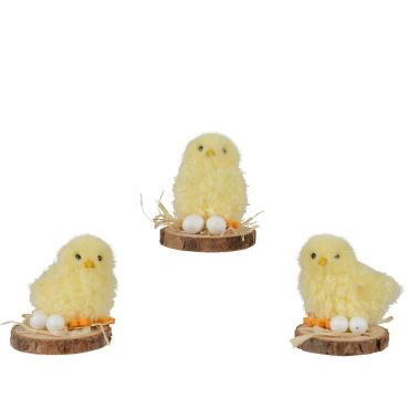 Poussin décoratif avec œufs sur support bois, déco de Pâques champêtre | jourdefete.com Poussin décoratif avec œufs sur support bois, déco de Pâques champêtre | jourdefete.com