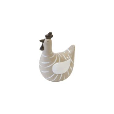 Poule naturelle fantaisie en résine - Grand Modèle | jourdefete.com