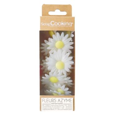 18 marguerites blanches en azyme, décoration pâtissière comestible | jourdefete.com 18 marguerites blanches en azyme, décoration pâtissière comestible | jourdefete.com