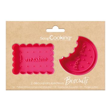 Lot de 2 découpoirs éjecteurs biscuits ScrapCooking pour pâtisserie maison | jourdefete.com Lot de 2 découpoirs éjecteurs biscuits ScrapCooking pour pâtisserie maison | jourdefete.com