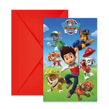 6 invitations cartes et enveloppes pat patrouille 6 invitations cartes et enveloppes pat patrouille