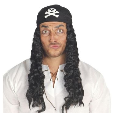 Perruque Pirate Homme avec Foulard