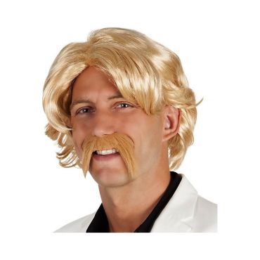 Perruque et Monstache Blonde Chuck Perruque et Monstache Blonde Chuck