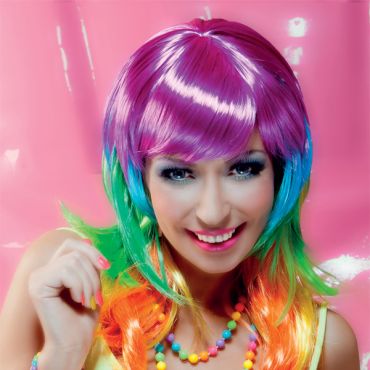 Perruque Fluo Multicolore Femme Perruque Fluo Multicolore Femme
