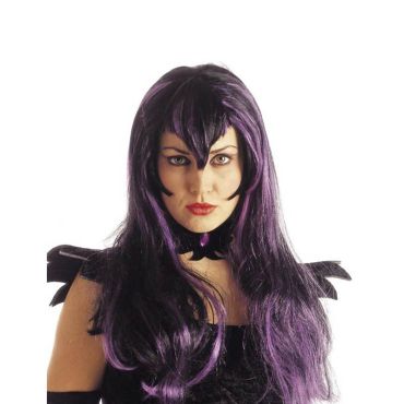 PERRUQUE-HALLOWEEN-FRANGE-EN-POINTE-VIOLET|jourdefete.com
