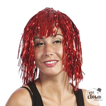 Perruque rouge disco brillante | jourdefete.com Perruque rouge disco brillante | jourdefete.com