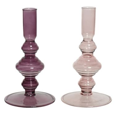 Bougeoir en verre - 16 cm - Couleur au choix | jourdefete.com Bougeoir en verre - 16 cm - Couleur au choix | jourdefete.com