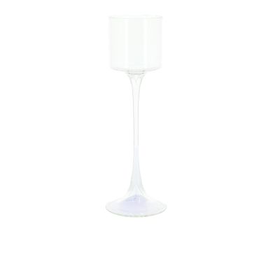 Photophore en verre transparent sur pied 26 cm pour décoration de fête élégante | jourdefete.com Photophore en verre transparent sur pied 26 cm pour décoration de fête élégante | jourdefete.com