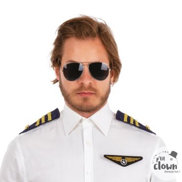 Lunettes aviateur métalliques déguisement pilote | jourdefete.com Lunettes aviateur métalliques déguisement pilote | jourdefete.com