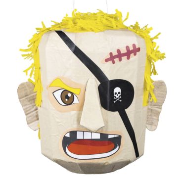 Pinata en forme de tête de pirate blond Pinata en forme de tête de pirate blond