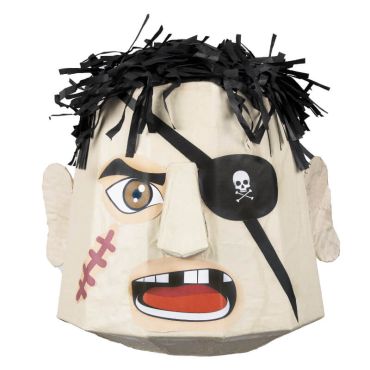 Pinata en forme de tête de pirate brun Pinata en forme de tête de pirate brun