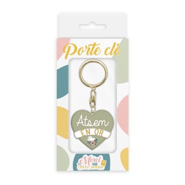 Porte-clé en métal - Atsem en or | jourdefete.com Porte-clé en métal - Atsem en or | jourdefete.com