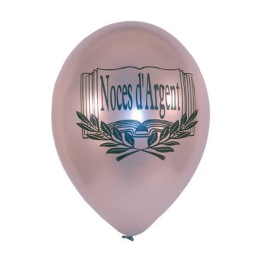 10 Ballons de Baudruches Noces d'Argent 10 Ballons de Baudruches Noces d'Argent