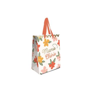 Pochette cadeau (petit modèle) "Mamie Chérie" avec un design floral doux et pastel | jourdefete.com Pochette cadeau (petit modèle) "Mamie Chérie" avec un design floral doux et pastel | jourdefete.com
