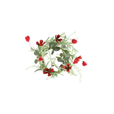 Couronne de coquelicots et de feuillage - 35 cm Couronne de coquelicots et de feuillage - 35 cm