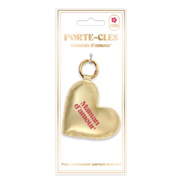Porte-clés doré cœur Maman d’amour pour cadeau fête des mères | jourdefete.com Porte-clés doré cœur Maman d’amour pour cadeau fête des mères | jourdefete.com