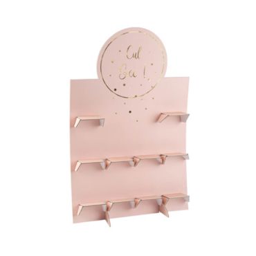 Présentoir à Shooter Cul Sec 10 Etagères Blush et Or 52 x 34 cm Présentoir à Shooter Cul Sec 10 Etagères Blush et Or 52 x 34 cm
