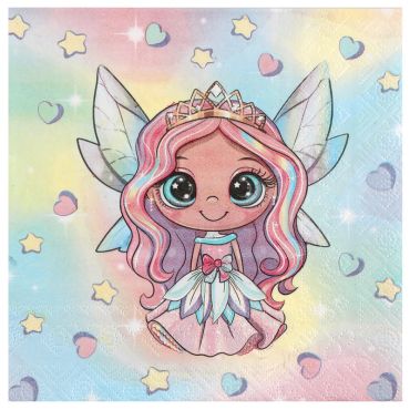 Un pack de 20 serviettes pour un anniversaire pour enfant autour des fées et des licornes | jourdefete.com Un pack de 20 serviettes pour un anniversaire pour enfant autour des fées et des licornes | jourdefete.com