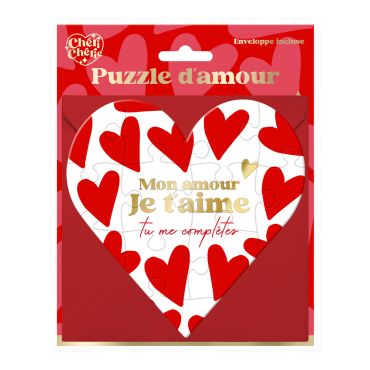Une carte puzzle à message d'amour avec enveloppe à offrir lors de la Saint-Valentin | jourdefete.com Une carte puzzle à message d'amour avec enveloppe à offrir lors de la Saint-Valentin | jourdefete.com
