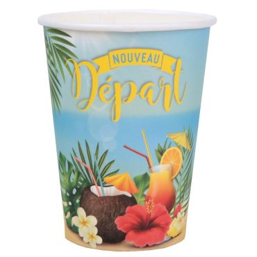 10 gobelets en carton de la collection retraite tropicale 10 gobelets en carton de la collection retraite tropicale