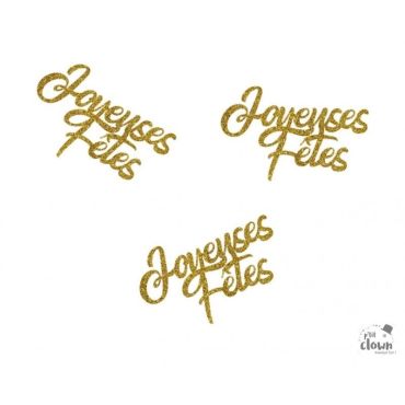 Décorations Joyeuses Fêtes dorées x30 pour une table festive | jourdefete.com Décorations Joyeuses Fêtes dorées x30 pour une table festive | jourdefete.com