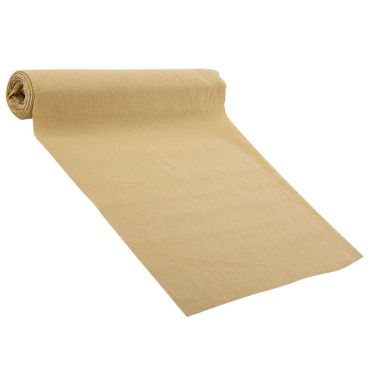 Chemin de table en crépon de coton 28 cm x 5 M - Couleur Camel