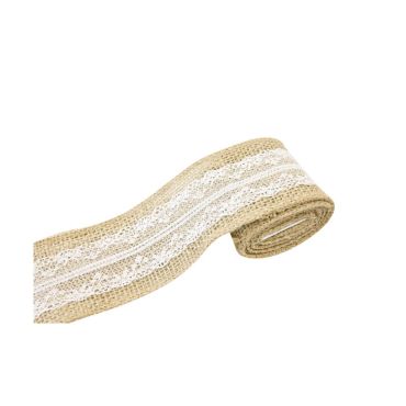 ruban de table 2 M jute et dentelle ruban de table 2 M jute et dentelle