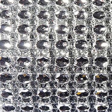 Chemin de table ruban diamants argent Chemin de table ruban diamants argent