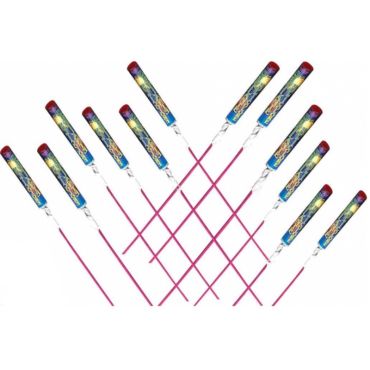 Sachet de 12 Fusées Sifflantes Multicolores | JOURDEFETE.COM Sachet de 12 Fusées Sifflantes Multicolores | JOURDEFETE.COM