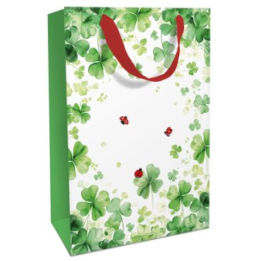 Sac cadeau "Lucky You" avec motifs trèfles et coccinelles porte-bonheur | jourdefete.com Sac cadeau "Lucky You" avec motifs trèfles et coccinelles porte-bonheur | jourdefete.com